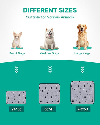 JollyMate 36"x41" Washable Pee Pads for Dogs, Ultra-Absorbent and Leak-Proof Reusable Pee Pads, Non-Slip Reusable Puppy Pads, Waterproof Dog Pee Pads, 2 Pack