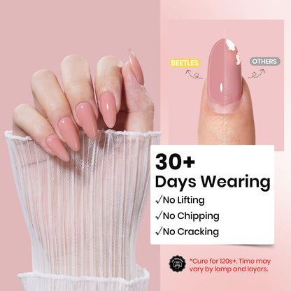 Beetles Builder Gel for Nails-3 Colors 9 in 1 Nail Extension Sculpting Building Clear Nude Pink Hard Gel Kit with Base Top Coat for Pros Women,UV & LED Lamp Cured Needed