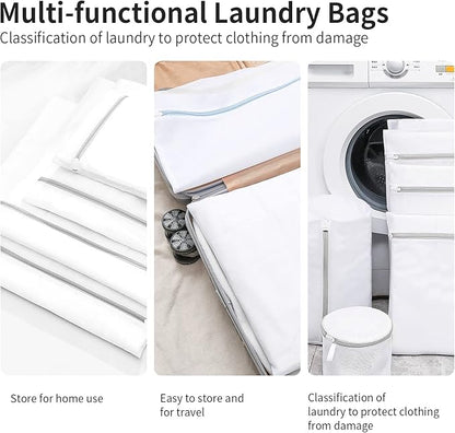 3 Pack Large Mesh Laundry Bags by MDSXO- Fine Durable Lingerie Delicates Bag