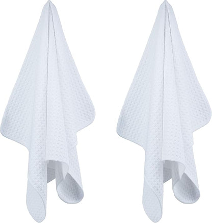 POLYTE Ultra Premium Microfiber Kitchen Dish Hand Towel Waffle Weave, 8 Pack