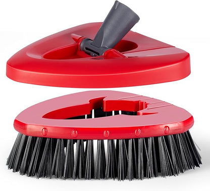 Scrub Brush with Refill Base, Spin Mop Head Scrubber Replacement Compatible