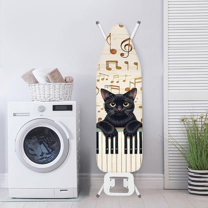 Cat Piano Print Ironing Board Cover Protector Music Note Print Iron Board Cover