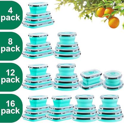 Sudaya 4 Pack Collapsible Food Storage Containers