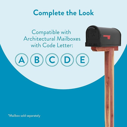 Architectural Mailboxes DPK000AM Drive-in Post, No Size, Aromatic Cedar | Naturally weather-resistant post with a no-dig ground spike and a classic grain finish that ages gracefully outdoors.