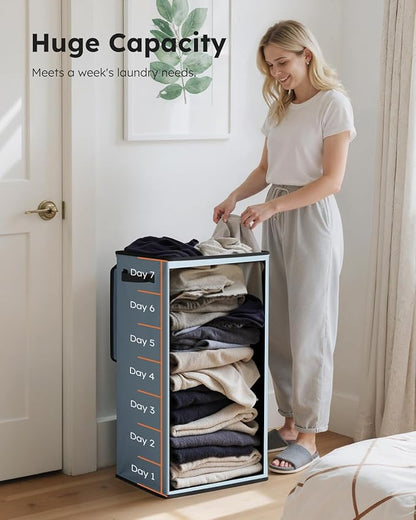 SOLEDI Laundry Hamper with Lid 100L Large & Tall Collapsible Laundry Basket
