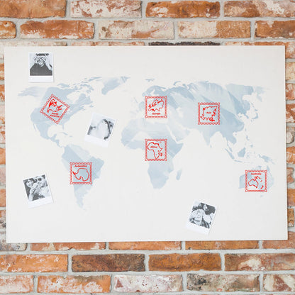 Tosstuki 7 Pcs Continent Rubber Stamp Frames Passport Stamps Continents Rubber Stamp Set for Card Making Decoration and Scrapbooking Supplies DIY Tools Gifts