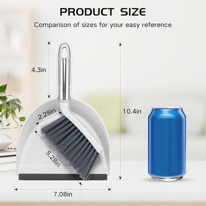 NACENA Mini Broom and Dustpan Set, Small Dust Pan and Brush Set