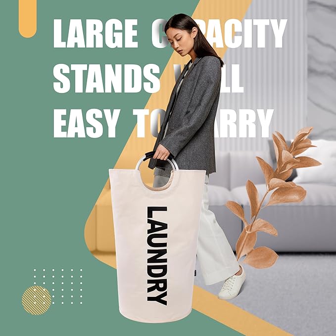 Caroeas 125L Laundry Basket, Large Laundry Hamper, Laundry Bag