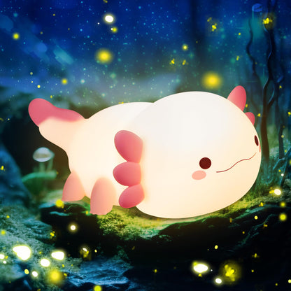 OkiyiD Axolotl Gifts, Cute Axolotl Night Light for Kids, Animal Silicone Nursery Night Lamp, Cute Room Decor Night Light for Kids Girls Boys Birthday Christmas Gifts