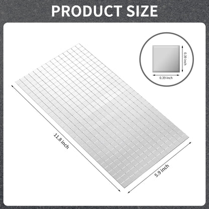 Mosaic Tiles, 10 x 10 mm 4500 PCS Self-Adhesive Disco Tiles, Silver Square Disco Ball Stickers for DIY Craft Party Decoration
