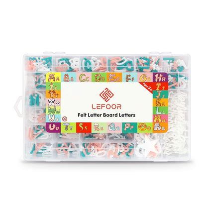 Letter Board Letters Only,698 PRE-Cut Characters (3/4 Inch,in 3 Colors) with Sorting Tray,Felt Letter Board Letters (Choice A)