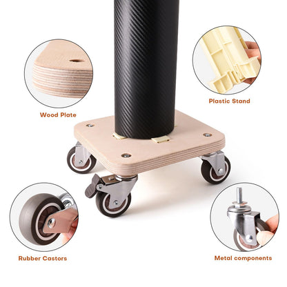NEWISHTOOL Portable Vinyl Roll Rack Stand Storage Mobile Cart with Lockable Caster Wheels, Vinyl Rack Tool for Holds Car Wrap Material Rolls Media, Decal, Film, Transfer Paper Tape Roll Holder