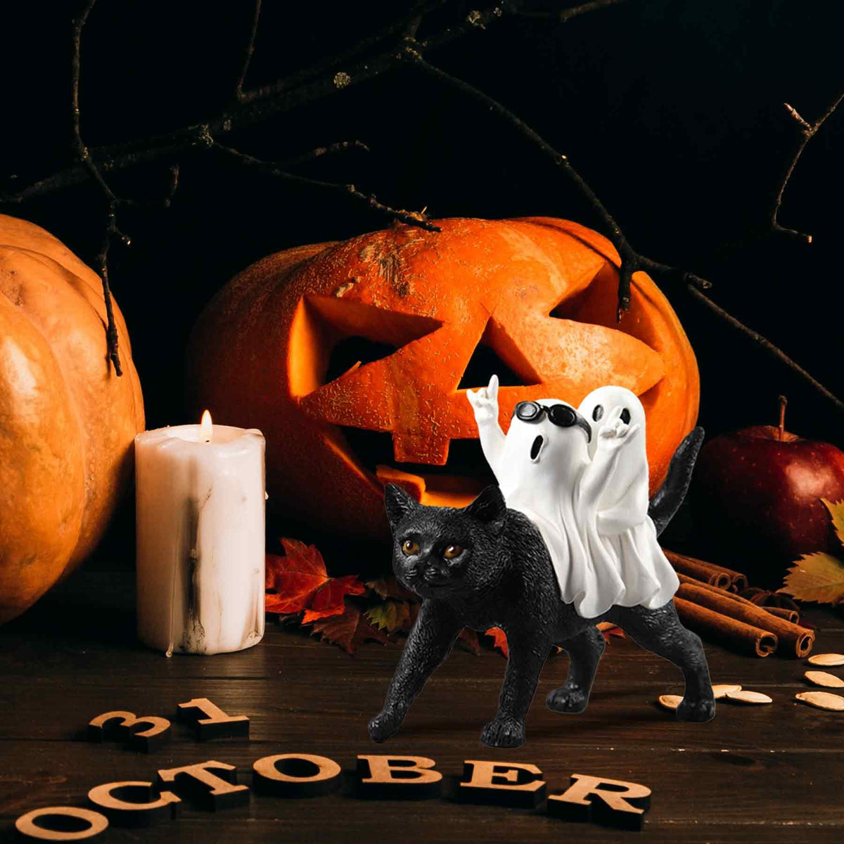 PAJH Halloween Decorations Indoor Ghost Gifts, Rock n Roll Ghost