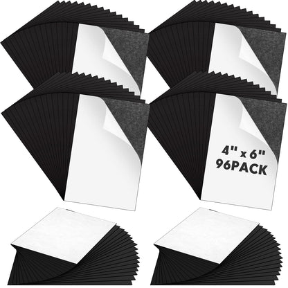 Macarrie 4 x 6 Adhesive Magnetic Sheets with Adhesive Backing Cuttable Magnetic Paper Stickers Flexible Peel and Stick for Picture Crafts Die Storage Photos(96 Pcs)