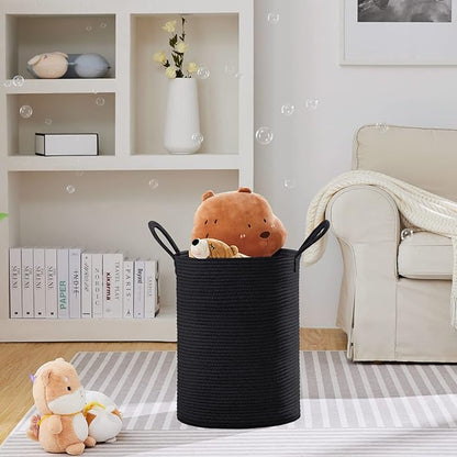 VIPOSCO Large Laundry Hamper, Tall Woven Rope Storage Basket