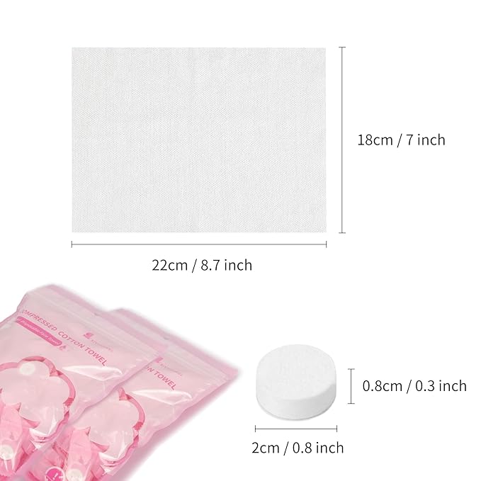 Classycoo Compressed Towel 200 PCS Mini Tablets Disposable Portable Face Towel