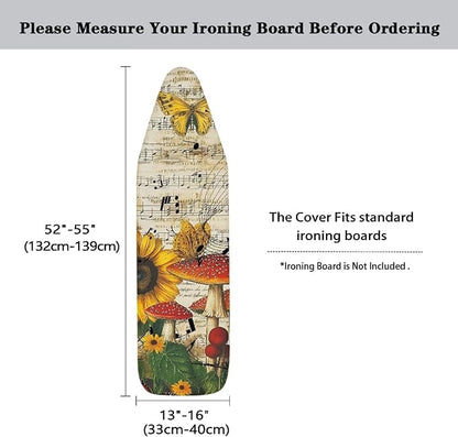 Sunflower Mushrooms Ironing Board Cover