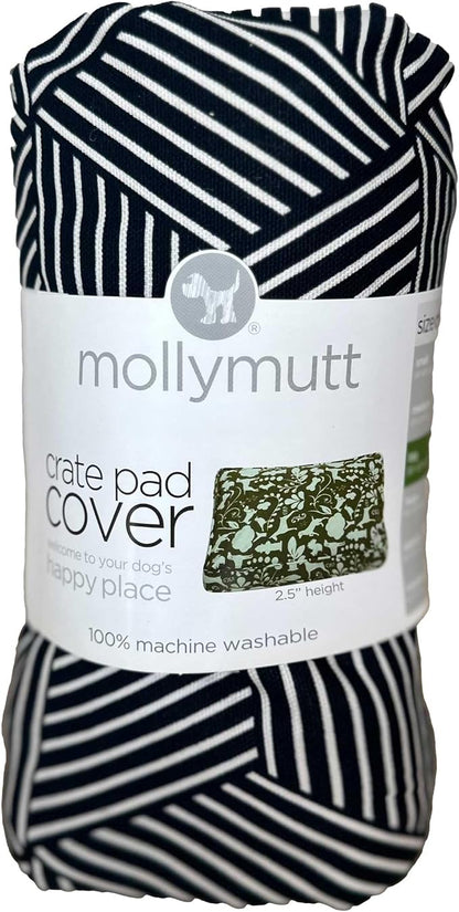 Molly Mutt Dog Crate Pad Cover, 100% Cotton Canvas Cover for Dog or Puppy Crate Bed, Durable, Washable, and Free of Harmful Chemicals, Pre-Shrunk, 24"x18"x2.5", Rough Gem