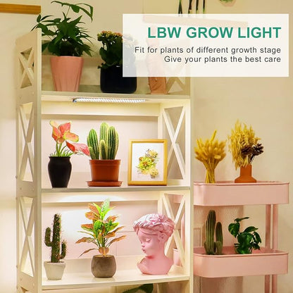 LBW Grow Light, 405 LEDs Full Spectrum Small Grow Lights, 4/8/12H Timer, 3 Lighting Modes, 10 Dimmable Levels, Plant Lamp Strip for Seedlings, Veg, Bloom, 3 Pack