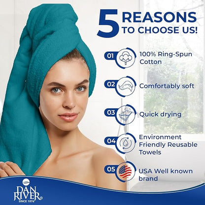 DAN RIVER 8 PC Luxury Bath Towels
