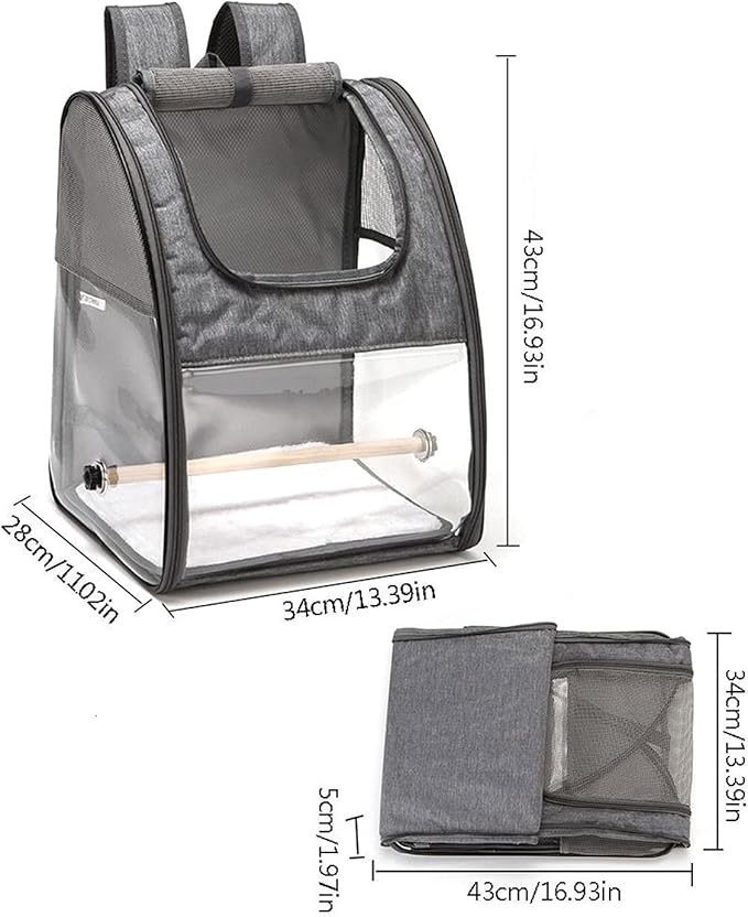 CHICKEN Birdcage Bird Parrot Travel Cage Foldable Portable Backpack Pet Parrot Cat and Dog Backpack Easy to Transport and Archive Outdoor Travel Supplies Bird Cages for Parakeets