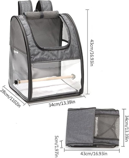 Bird Supplies Bird Parrot Travel Cage Foldable Portable Backpack Pet Parrot Cat and Dog Backpack Easy to Transport and Archive Outdoor Travel Supplies Bird Playground