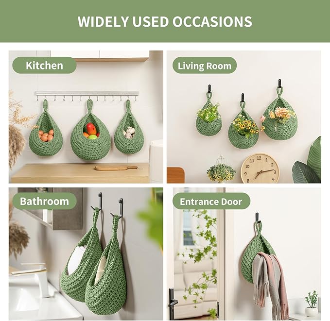 Boho Wall Hanging Fruit Baskets