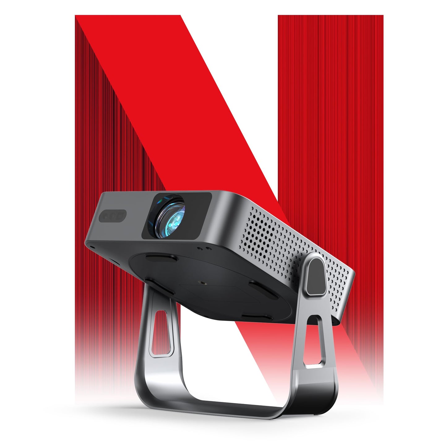 【Thinnest & Netflix-Licensed Projector】Smart Mini Projector with WiFi and Bluetooth, Auto Focus & Keystone Portable Outdoor Projector, VOPLLS Native 1080P 4K Supported Home Movie Projector(black)