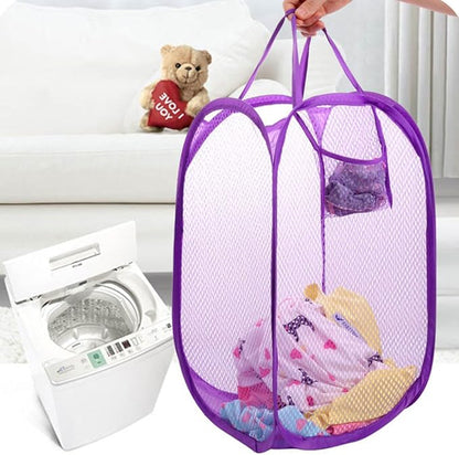 RZJZGZ Foldable Pop-Up Mesh Laundry Hamper