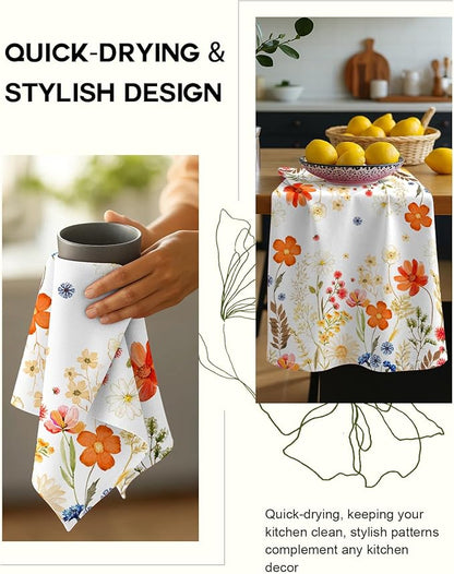 Flour Sack Kitchen Towels Set of 2-18x26 Cotton Dish Towels