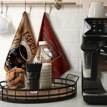 Boyiee Set of 6 Coffee Kitchen Towels Brown Dish Towels 24 x 16 Inches