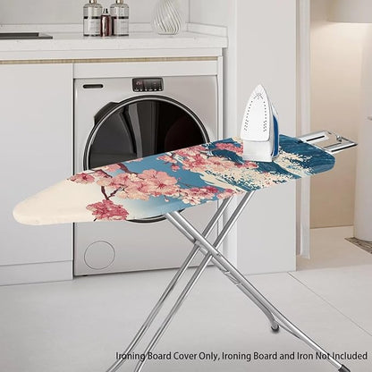 Cherry Blossom Ironing Board Cover and Pad, Stretch Standard Size 16x55 inch