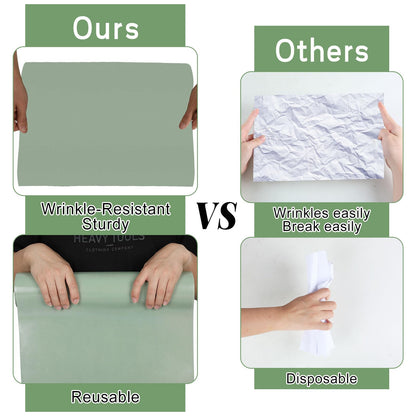 Sage Green Bulletin Board Roll Reusable Waterproof Erasable Bulletin Board Fade Resistant Wrinkle Resistant Poster Non-Woven Fabric Bulletin Board Roll for Classroom Decor Wrap Craft 15.55" x40ft
