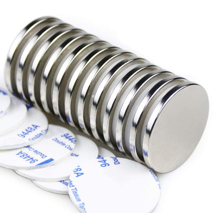LOVIMAG 12 Pack Strong Neodymium Magnets 1.26"x0.12" Rare Earth Magnet with Adhesive Backing for Fridge Refrigerator Craft Whiteboard Building Scientific Office