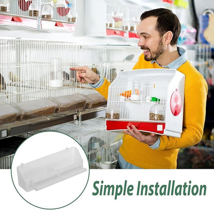 2pcs Automatic Hanging Bird Feeder with Anti-Splash Tray, Wet and Dry Food Dispenser for Parrots and Small Birds, Outdoor Seed Feeding Container