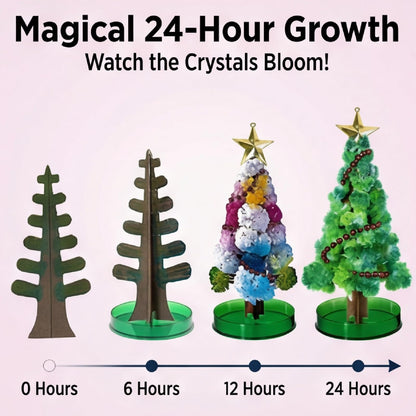 Magic Christmas Paper Tree 2 in 1 Mini Christmas Tree Magic Growth Kit Colorful DIY Crystal Growing Set Educational Science Kit Unique Crystal Christmas Tree