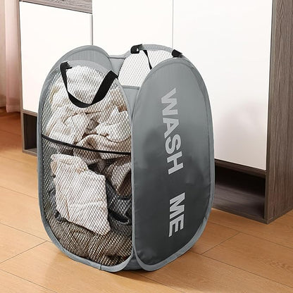 Mesh Laundry Hamper Pop Up Laundry Hamper Collapsible Laundry Basket