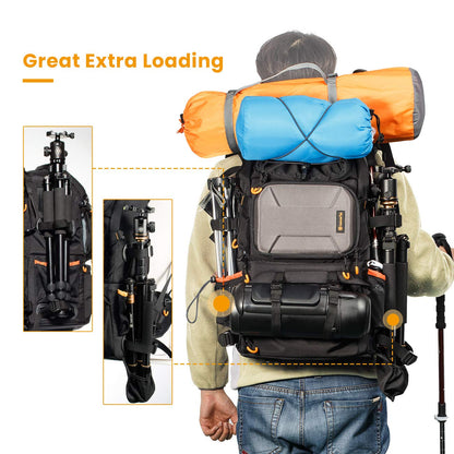 TARION Large Waterproof Camera Backpack - 2 in 1 Professional Camera Bags for Photographers with 15.6" Laptop Compartment & Raincover & Tripod Holder (PB01)