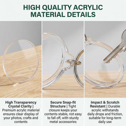 ASTRQLE 25 Pack Clear Blank Acrylic Photo Insert Picture Frame Keyring Key Chains Keychains Insert Personalised Custom Keychains with Split Ring for Family & Friends Gifts DIY Craft