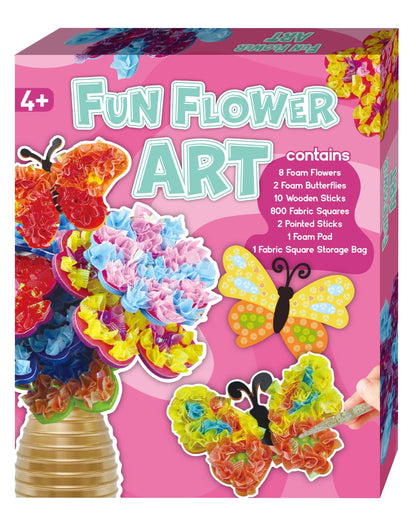 MUNDIDO Poke in Fun Art Flower Bouquet, Mess Free Paper Craft Kits for Kids, DIY Creative Activity Gifts for 6 7 8 9 10 Year Old Girls, Birthday Gifts for Girls Boys Age 5-12 Easter Basket Stuffers