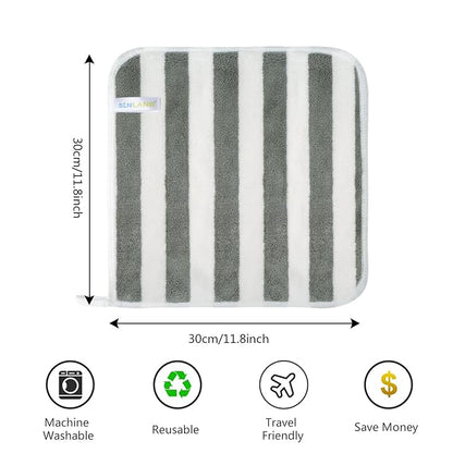 SINLAND Microfiber Facial Cloths Fast Drying Washcloth 12inch x 12inch