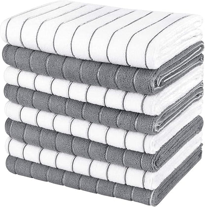 AIDEA Microfiber Kitchen Towels-8PK, Super Soft and Absorbent Dish Towels