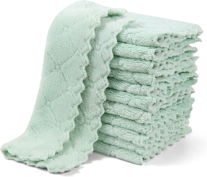 UMANI 12 Pack Kitchen Dish Cloths, Ultra Soft Absorbent Quick Drying Dish Towels
