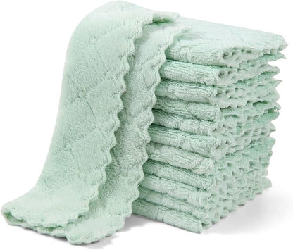 UMANI 12 Pack Kitchen Dish Cloths, Ultra Soft Absorbent Quick Drying Dish Towels