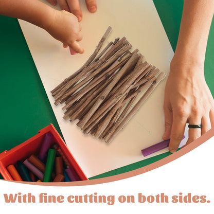 Didiseaon 100pcs 3. 9-inch Natural Wood Sticks, Tea Tree & Boxwood, Driftwood Style for DIY Crafts, Photo Props, & Home Decor Supplies
