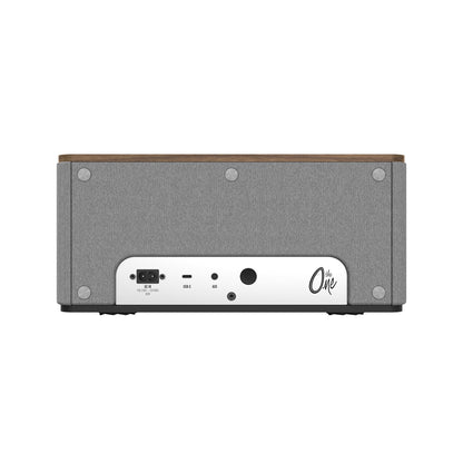 Klipsch The One Plus Premium Bluetooth Speaker System with Two 2.25” Full Range Drivers, 4.5” Woofer, Bluetooth 5.3 with Up to 40 ft. of Distance, Walnut