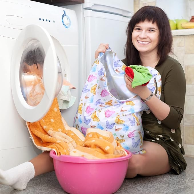 Shappy 2 Pcs Large Travel Laundry Bag Washable Waterproof Wet Dry Large Dirty