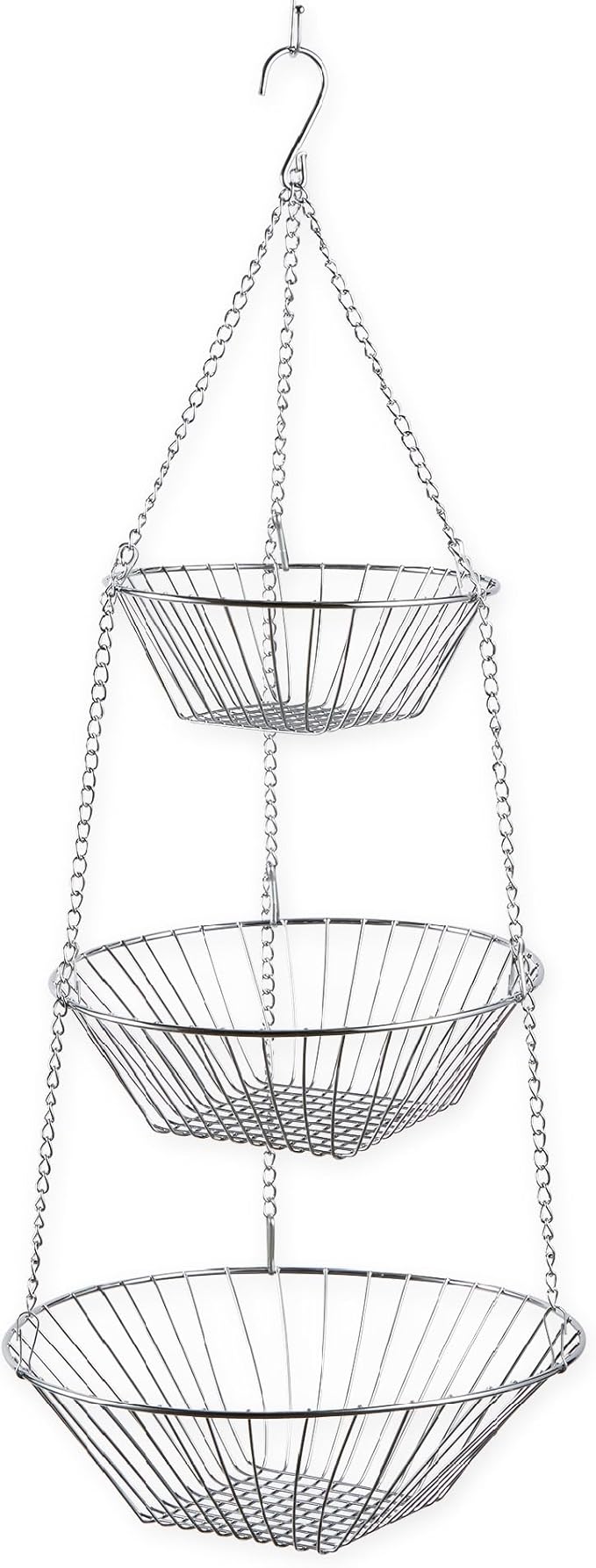 RSVP 30-by-12-Inch 3-Tier Wire Hanging Basket
