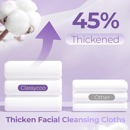 Classycoo XL Compressed Towel Tablets- 50 PCS Disposable Face Towelettes