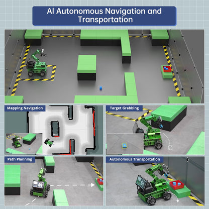 HIWONDER Robot Car with ChatGPT Large AI Model ROS2 ROS1 Education Lidar SLAM Mapping Navigation AI Vision 6DOF Robotic Arm Voice Control Smart Sorting, JetRover Standard Kit & Jetson Nano 4GB